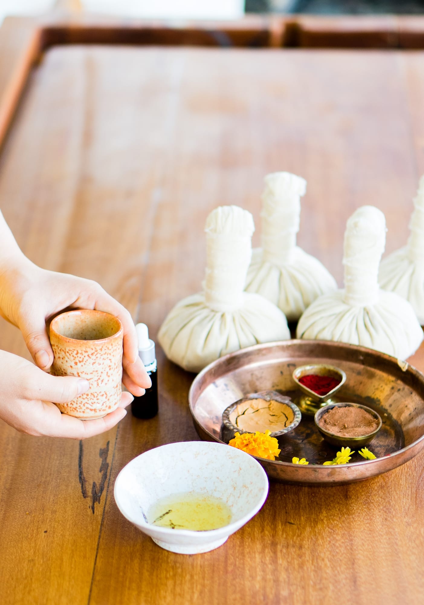 Massage oils and bags